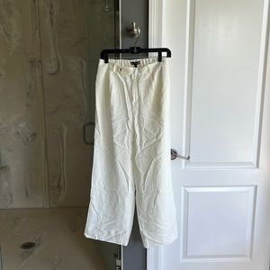 Cream colored trouser pants silky